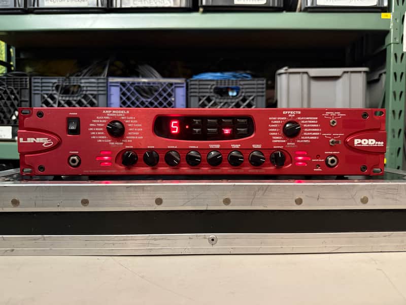 Line 6 Line 6 POD Pro 2U Rackmount Guitar Amp Modeler & FX Unit - Red image 1