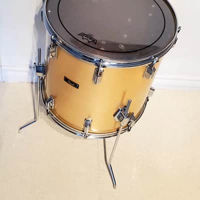 VTG 1970 PEARL 16"x16" Gold Satin "Phenolic" Floor Tom Drum  - Gorgeous Clean A+ image 7