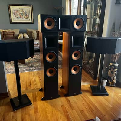 Klipsch Klipsch RF-5/RF-7/RS-7 SET | CHERRY FINISH 2000s - Cherry/Black image 2