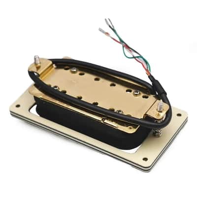 White Pearl Guitar Neck and Bridge Humbucker Pickups with Large Pole image 2