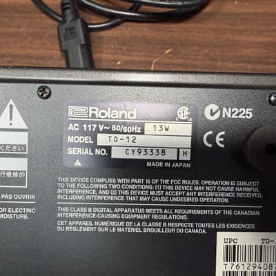 Roland TD-12 V-Drum Sound Module w/Mount, Clamp, & Power Cable - CY93338 image 11