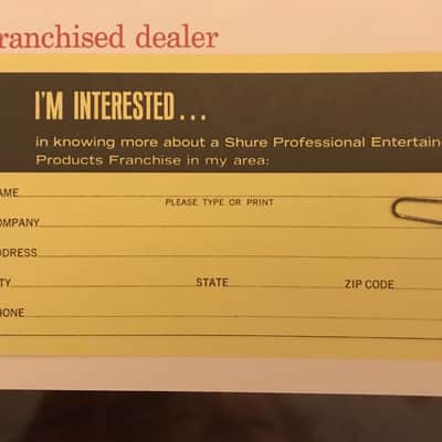 Shure Franchise Dealer invite 'Easy Pickin's' 1966 image 3