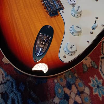 Fender Limited Edition Made in Japan Aerodyne Classic Stratocaster with Flame Maple Top 2019 - 3-Color Sunburst image 11
