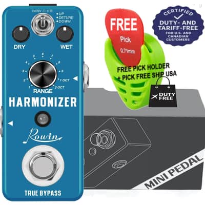 Rowin Harmonizer Guitar Mini Pedal Digital Pitch Effect Signal to Create Harmony/Pitch Shift/Detune LEF-3807, FREE PICKS + HOLDER+ FREE SHIP USA image 4