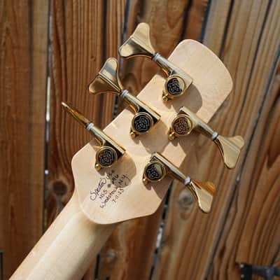 Spector USA NS-5XL - Curly/Flame Solid Wings Oil Finish Left-Handed 5-String Bass Guitar w/ Black Tolex Case (2023) image 13