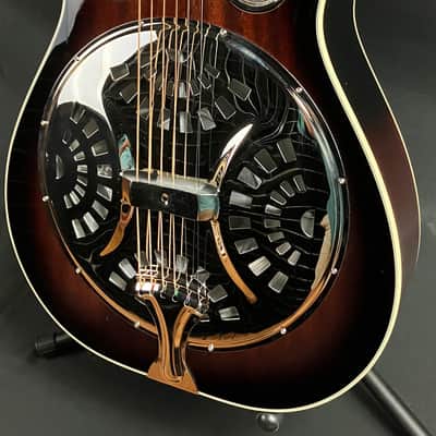 Recording King RR-36S-VS Maxwell Square Neck Resonator Guitar Vintage Sunburst image 4