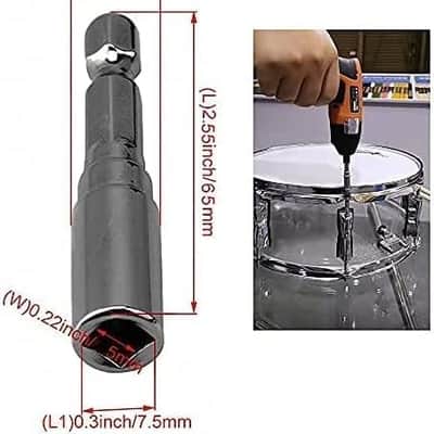 Drum Keys 5 Pack Chrome Steel Construction Standard Drum Keys with Ratchet Torque Wrench Drill Bit Drum Key Tuner Percussion Hardware Tool for Drum Accessories image 3