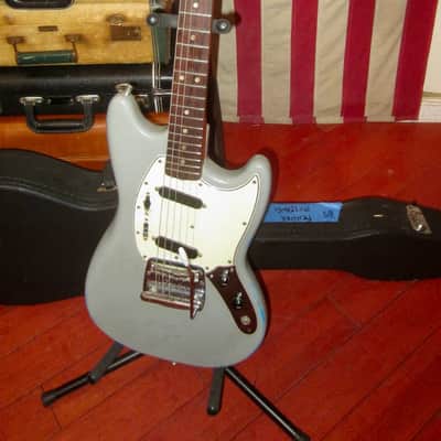 1965 Fender Mustang Grey w/ Hard Case image 2