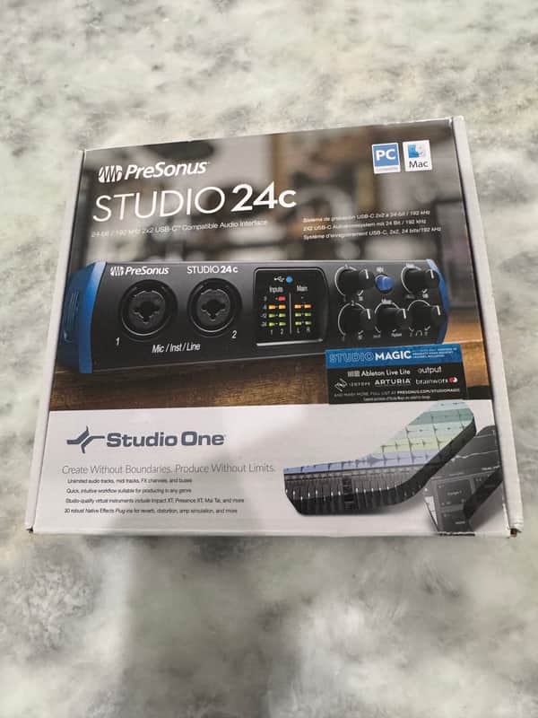 PreSonus Studio 24C 2x2 USB-C Audio / MIDI Interface image 1