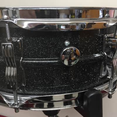 Ludwig LM404 Acrolite 5x14" 8-Lug Aluminum Snare Drum with Black/White Badge 1994 - 2012 - Black Galaxy Mint! image 8