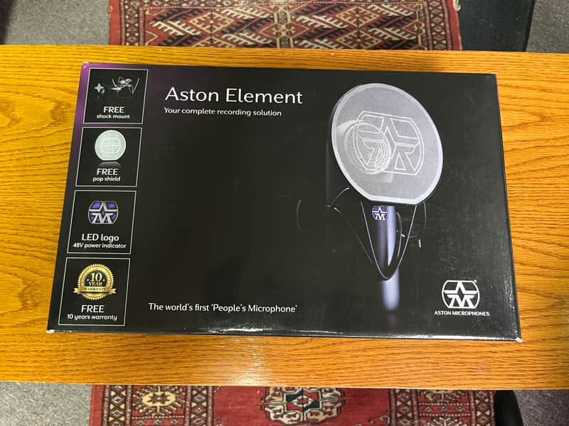 Aston Element Cardioid Large Diaphragm Condenser Microphone 2020 - Present - Black image 1