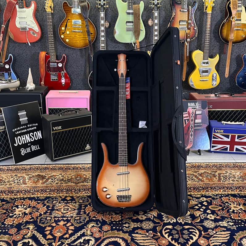 Danelectro Long Horn 58 Bass LEFTY ZURDO ( Super Limited) W/ Foam Case Copper Burst image 1