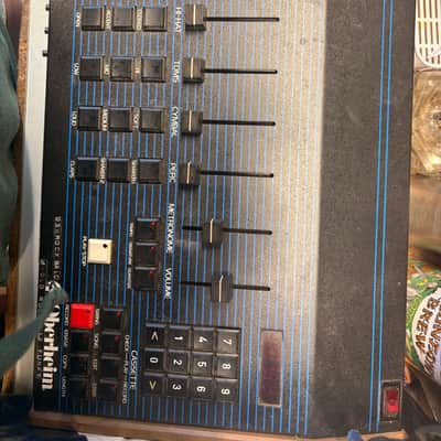 Vintage Oberheim DX 6-Voice Programmable Digital Drum Machine (1980s) - Blue/Wood image 2