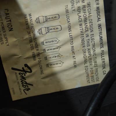 Fender Princeton Reverb II Rivera Era 1982 Blackface Original Cover image 5