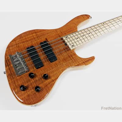 Sadowsky Masterbuilt CS Modern Natural High-Polish 5-String Electric Bass 5A Flamed Koa Top 7.8 lbs! image 4
