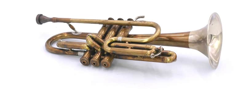 1952 Olds Studio Cornet in Raw Brass w/Nickel flare image 1