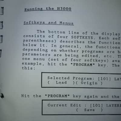 Instruction Manual (copy) for Eventide H3000 Ultra-Harmonizer 1986 image 11