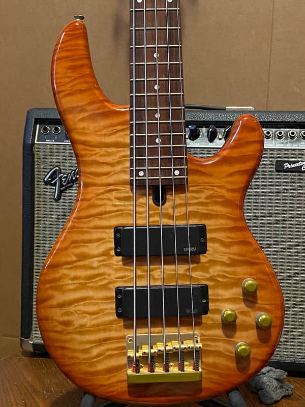 1996/97 Yamaha BBG5a - 5 string Bass - Amber Burst | Reverb