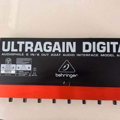 Behringer Ultragain Digital ADA8200 8-Channel Mic Preamp with AD/DA Converter 2013 - Present - Black / Red image 7