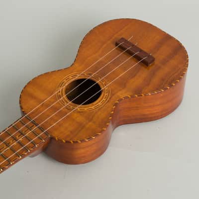 Kumalae  Style 5 Soprano Ukulele,  c. 1920, original black hard shell case. image 7