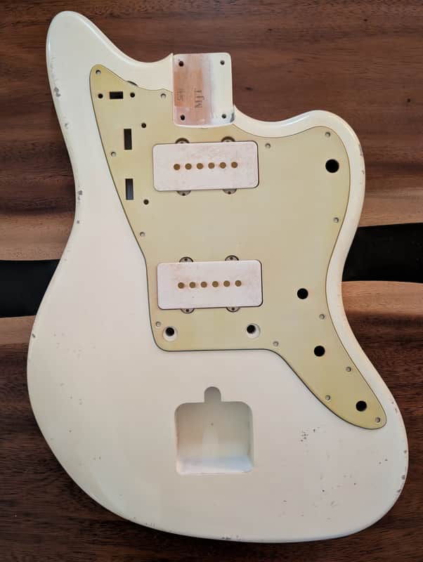 MJT VTJ Jazzmaster Body - Vintage White Nitro Lacquer | Reverb
