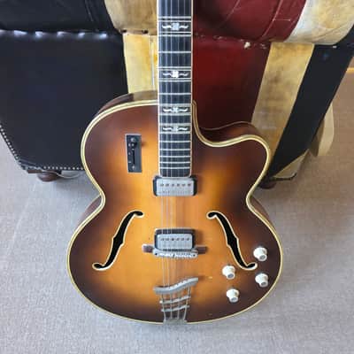 Hofner Committee E2 1964 60s Vintage Sunburst Hollow Body Archtop Guitar image 7