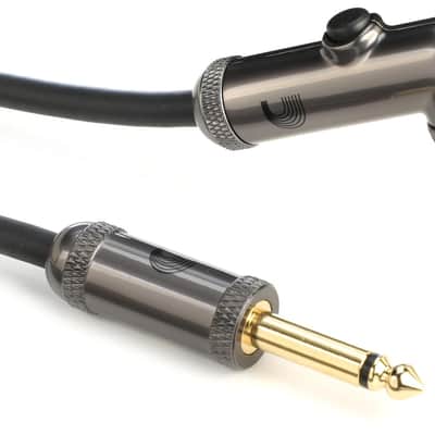 D'Addario PW-AGRA-10 Circuit Breaker Straight to Right Angle Instrument Cable - 10 foot image 2
