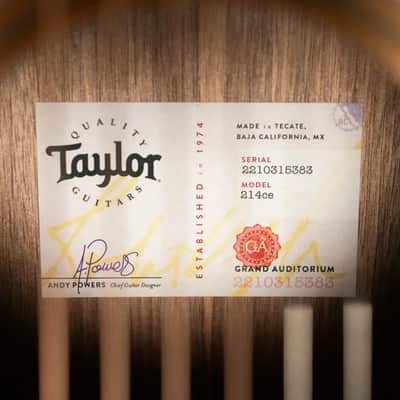 Taylor 214ce Grand Auditorium Acoustic/Electric Guitar with Gig Bag image 13