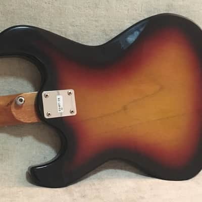 National EG467-2B / Silvertone 1490 Electric Bass 1960's Sunburst Japan + Case Super Clean! image 19