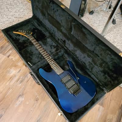 Kramer Nightswan Electric Guitar Vintage USA 1988 Blue Sparkle Excellent Condition W/OHSC image 2