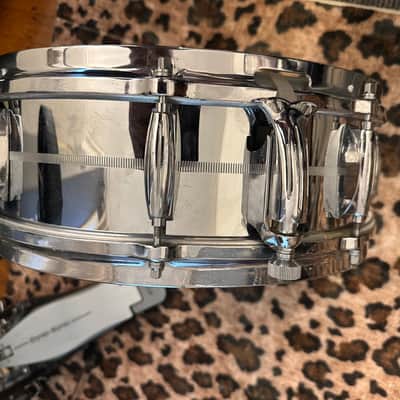 70s Gretsch 4160 Chrome Over Brass 14x5" 8-Lug Snare Drum image 2