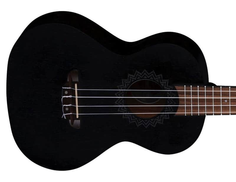 LUNA GUITARS - VINTAGE MAHAGONY TENOR UKELELE / UKE - BLACK image 1