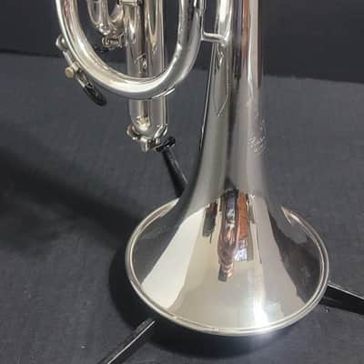 KANSTUL CUSTOM CLASS 3 VALVE SOPRANO G BUGLE , Mouthpiece & Case - Silver plated image 19