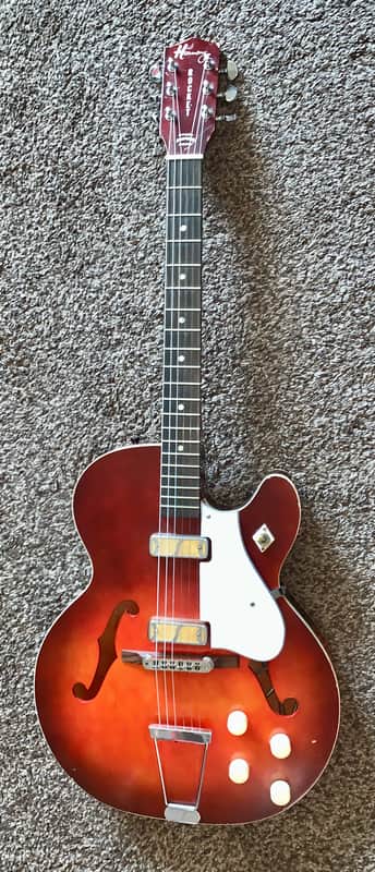 Vintage Harmony Rocket hollow body electric guitar made in usa image 1