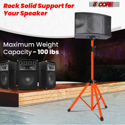 5 Core Speaker Stand Pair Height Adjustable PA DJ Tripod Studio Monitor Stands w 35mm Insert image 9