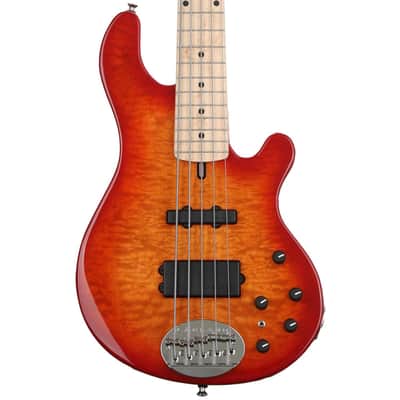 Lakland USA 55-94 Deluxe Quilted Maple Bass Guitar - Cherry Sunburst (Open Box) image 3
