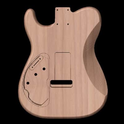 Custom Made To Order Unfinished 2 Piece Alder Rear Routed TS Guitar Body Fits Strat Stratocaster Neck image 2