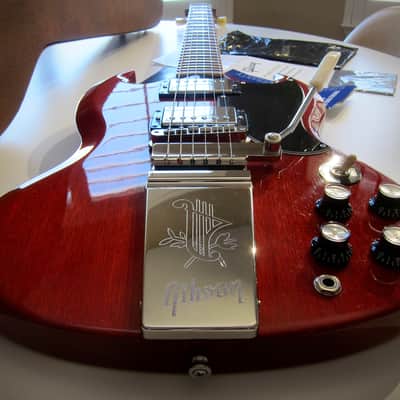 Gibson SG Standard with Maestro Vibrola, Hang Tags & OHSC Circa-2019-Cherry Stained Mahogany image 8