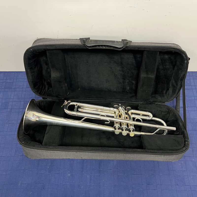 Used Benge Resno Tempered Bell 3 MLP Bb Silver Trumpet Just Serviced with Case image 1