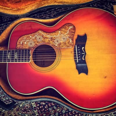 1970 Morales Zen-On Japan M350 Western Folk Acoustic Guitar MIJ Gibson J200 Copy image 2