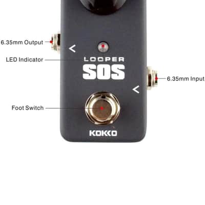 Mini SOS Looper Pedal Portable Guitar Effect Pedal/KOKKO/FLP2, not including power adapter image 5