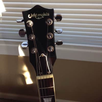 Memphis LP style vintage Tone Monster! DiMarzios, upgraded tuners, bridge and bar. w case single cutaway image 3