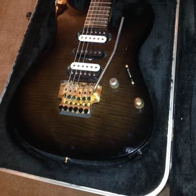 Very Rare Yamaha RGX 821D flamed Brown Burst MIJ factory scalloped neck hardcase was over $1000 new image 4