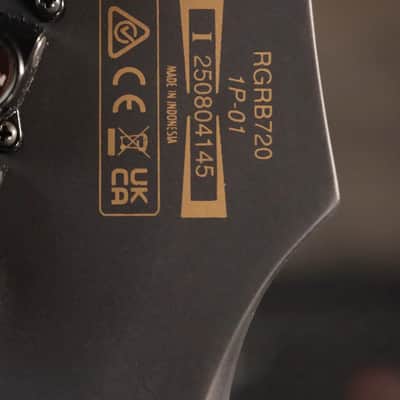 Ibanez RGRB720 Iron Label 7-String Electric Guitar - Black image 13