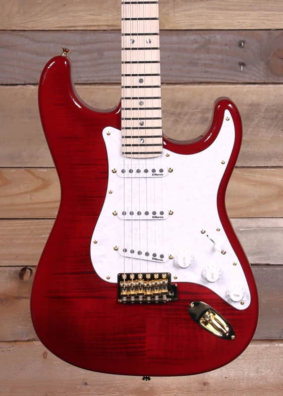 Fender Made in Japan Richie Kotzen Stratocaster Transparent Red Burst w/ Gigbag image 1