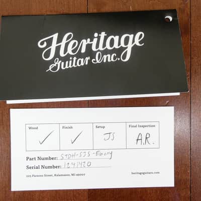 Heritage STD H-535 Ebony Duncan 59s #1241420 w/OHSC USED image 4