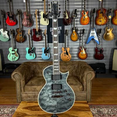 ESP LTD EC-401 QM See Thru Black Satin - 3,561 kg - SN# W22081181 - NEW image 3