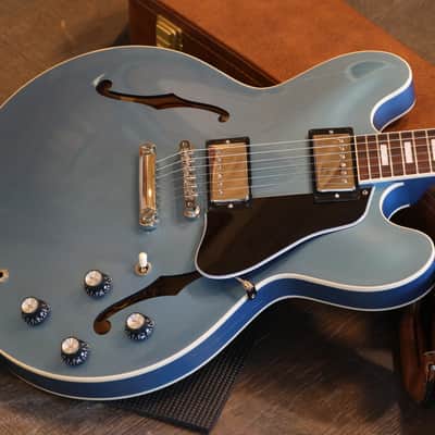 2024 Gibson ES-335 Block Semi-Hollow Electric Guitar Pelham Blue + OHSC image 2