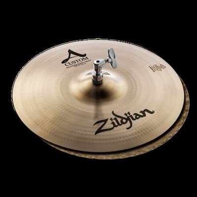 Zildjian 14" A Custom Mastersound Hi-Hat Cymbals (Pair) - MINT ! image 1