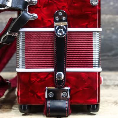 Dino Baffetti Art. 84 - 8 Series Bass 19-Key A/D Red Diatonic Accordion w/Case image 5